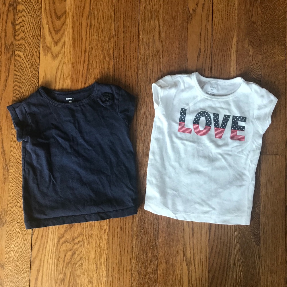 Bundle of Carter's toddler shirts, size 18m
